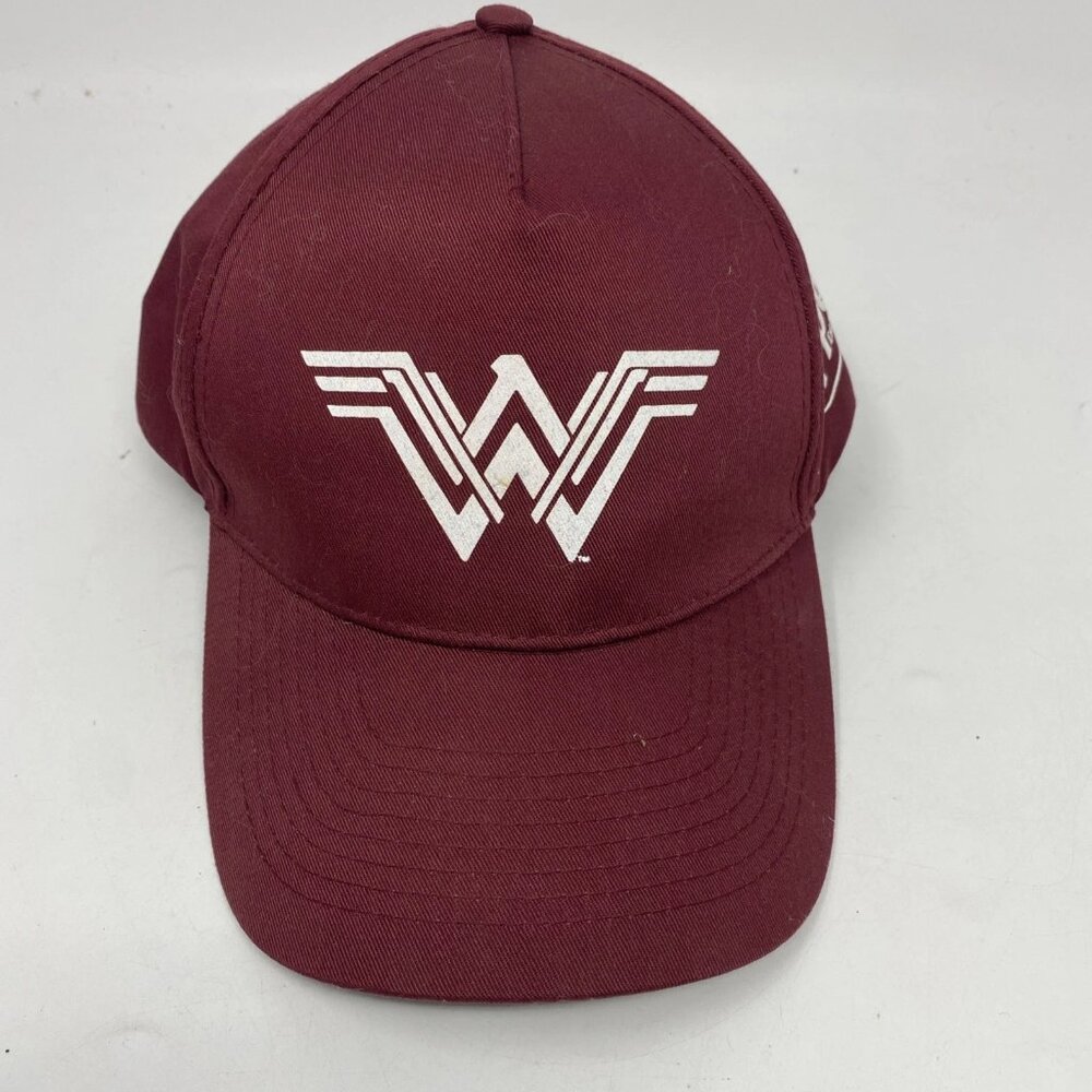 Dr Pepper Wonder Woman Hat Cap Strap Back Maroon Movie Promo DC WBEI